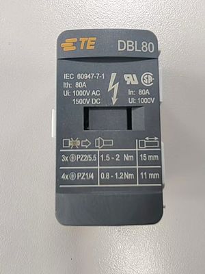 TE Connectivity / Entrelec DBL80 Блоки распределения питания Ошибка линейности 0,1% Частота переключения ≤ 10 Гц Стандарт промышленности