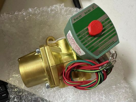 8344G074 110V Emerson ASCO Сулленовый клапан 4 направления 1/2 "NPT Single Solenoid Brass Body