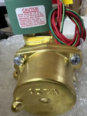 8344G074 110V Emerson ASCO Сулленовый клапан 4 направления 1/2 "NPT Single Solenoid Brass Body