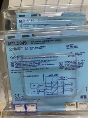MTL5049 Eaton 2 Channel Zener Barrier Изолированный драйвер Входной ток Выходный ATEX 4 до 20mA