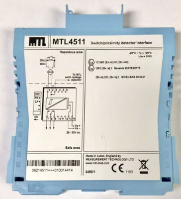 MTL4511 MTL Instruments Switch/Proximity Detector Interface 1-канальный интерфейс с обнаружением неисправностей линий