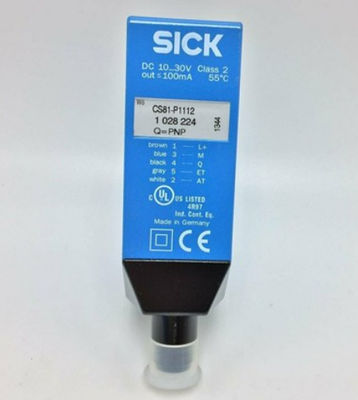 SICK CS81-P1112 Цветовые датчики CS8 Мужской соединитель M12 5-прицепный 30,4 мм х 80 мм х 53 мм