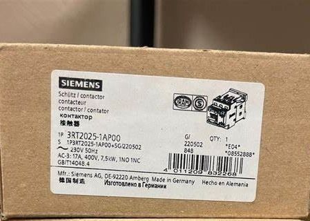 Контактник Siemens 3RT2035-1AP00 с 1 NO 1 NC вспомогательными контактами Винтовой терминал Размер S2 6.6W при переменном токе в горячем рабочем состоянии