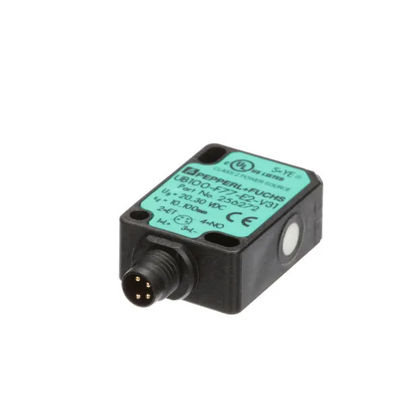 Ультразвуковый датчик прямого обнаружения Pepperl Fuchs UB100-F77-E2-V31 с задержкой ответа ≤ 50 мс Масса 10 г
