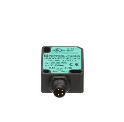 Ультразвуковый датчик прямого обнаружения Pepperl Fuchs UB100-F77-E2-V31 с задержкой ответа ≤ 50 мс Масса 10 г