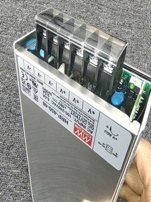 Средний скважина HRP-450-48 48Vdc 9,5A ПФК источник питания 8 Аналоговые выходы компактные 100 мм х 100 мм х 100 мм Размер