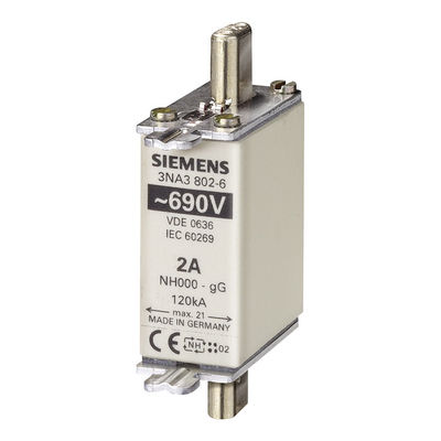 Siemens 3NA3814-6 плавкий предохранитель низкого напряжения HRC для измерительного диапазона 30 бар и овального фланца во время работы