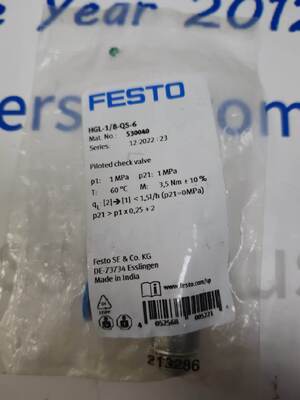 Festo HGL-1/8-QS-6 с управляемым контрольным клапаном