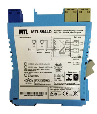 MTL5544D Силовое питание для ретранслятора MTL Instruments 4/20ma Для двух или трех проводов