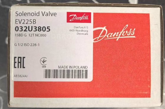 Электромагнитный клапан Danfoss, EV225B, Функция: НЗ, G, 1/2, 3 м³/ч, PTFE 032U3805