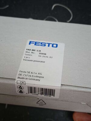 FESTO VAD-ME-38 вакуумный генератор, пневматический эжектор